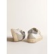 Women's Super-Star with gray star and silver glitter heel tab Women's Super-Star with gray star and silver glitter heel tab