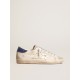 Women's Super-Star LTD in nappa leather with platinum star and blue glitter heel tab Women's Super-Star LTD in nappa leather with platinum star and blue glitter heel tab