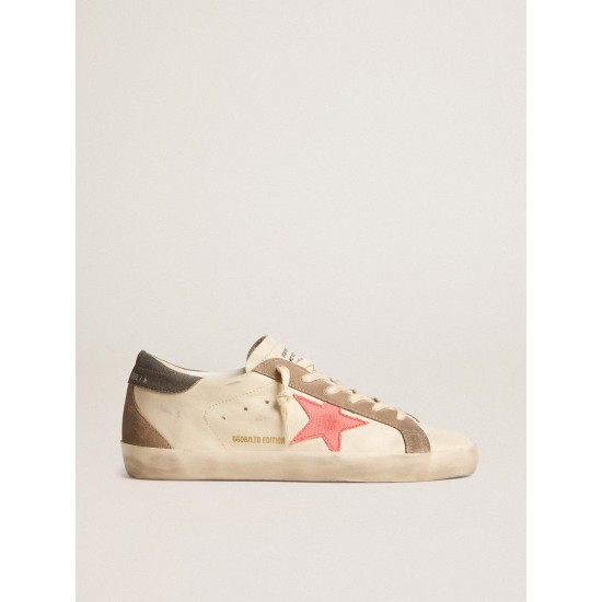 Women's Super-Star LTD with pink gabardine star and gray suede heel tab Women's Super-Star LTD with pink gabardine star and gray suede heel tab