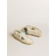 Super-Star in white leather and suede with silver and gold leather star Super-Star in white leather and suede with silver and gold leather star