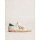 Super-Star LTD in suede with pink leather star and green heel tab Super-Star LTD in suede with pink leather star and green heel tab