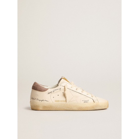 Women's Super-Star in nappa leather with perforated star and suede heel tab Women's Super-Star in nappa leather with perforated star and suede heel tab