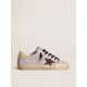 Super-Star in lilac suede with a brown star and gold heel tab Super-Star in lilac suede with a brown star and gold heel tab
