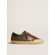 Women's Super-Star Penstar LTD in brown leather with pink suede star Women's Super-Star Penstar LTD in brown leather with pink suede star