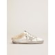 Super-Star Sabots in white leather with shearling lining Super-Star Sabots in white leather with shearling lining