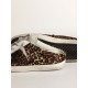 Women's Super-Star Sabot in leopard print pony skin with black star Women's Super-Star Sabot in leopard print pony skin with black star