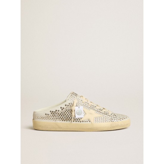 Women's Super-Star Sabots LTD in Swarovski crystals with white leather star Women's Super-Star Sabots LTD in Swarovski crystals with white leather star