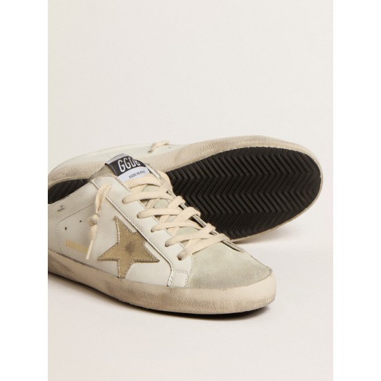 Super-Star Sabots with platinum star and ice-gray suede tongue Super-Star Sabots with platinum star and ice-gray suede tongue