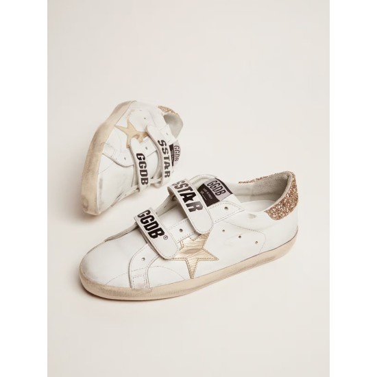 Women's Old School with gold star in laminated leather Women's Old School with gold star in laminated leather