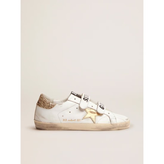 Women's Old School with gold star in laminated leather Women's Old School with gold star in laminated leather