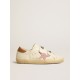 Old School in nappa leather with pink leather star and beige shearling lining Old School in nappa leather with pink leather star and beige shearling lining
