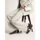 Women's Francy with black leather upper and white star Women's Francy with black leather upper and white star