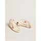 Francy in cream nappa with pink crocodile-print leather star Francy in cream nappa with pink crocodile-print leather star