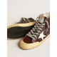 Francy Penstar in brown glitter with white leather star Francy Penstar in brown glitter with white leather star