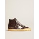 Francy Penstar in brown glitter with white leather star Francy Penstar in brown glitter with white leather star