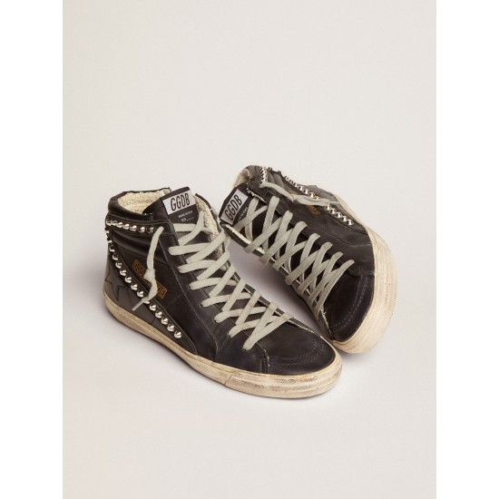 Slide black with studs Slide black with studs