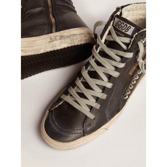 Slide black with studs Slide black with studs