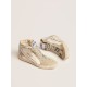 Women's Slide with ice-gray suede star and white flash Women's Slide with ice-gray suede star and white flash