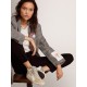 Women's Slide with ice-gray suede star and white flash Women's Slide with ice-gray suede star and white flash