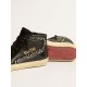 Slide in leather with black star and Swarovski crystal flash Slide in leather with black star and Swarovski crystal flash