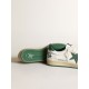 Women's Ball Star in white nappa leather with green leather star and heel tab Women's Ball Star in white nappa leather with green leather star and heel tab