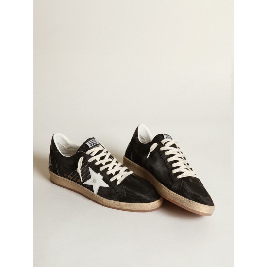 Women's Ball Star in black suede with white leather star Women's Ball Star in black suede with white leather star