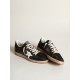 Women's Ball Star in black suede with white leather star Women's Ball Star in black suede with white leather star