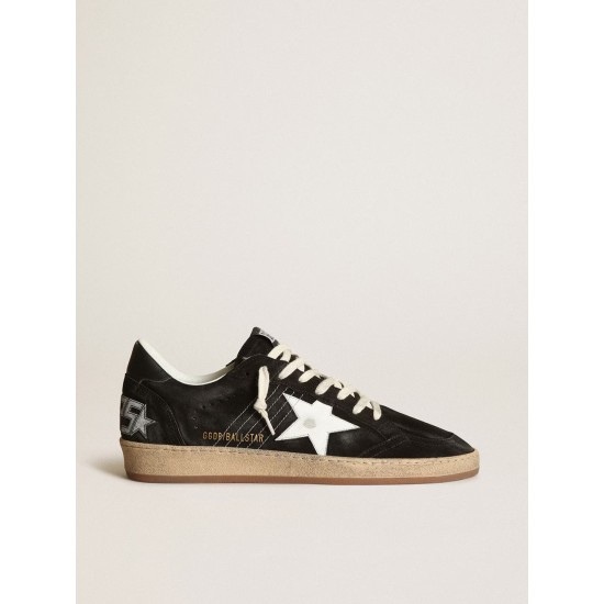 Women's Ball Star in black suede with white leather star Women's Ball Star in black suede with white leather star