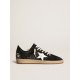 Women's Ball Star in black suede with white leather star Women's Ball Star in black suede with white leather star