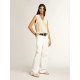 Women's Ball Star in milk-white nylon with white star and heel tab Women's Ball Star in milk-white nylon with white star and heel tab