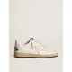 Ball Star LTD in white nappa with a salmon-pink nappa star Ball Star LTD in white nappa with a salmon-pink nappa star
