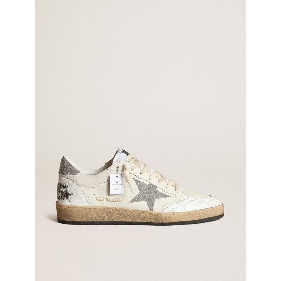 White Ball Star with a Swarovski crystal star and heel tab White Ball Star with a Swarovski crystal star and heel tab