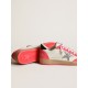 Women's Ball Star in white nappa with glitter star Women's Ball Star in white nappa with glitter star