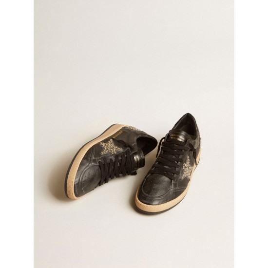 Women’s Ball Star LAB in black nappa with studded black leather star Women’s Ball Star LAB in black nappa with studded black leather star