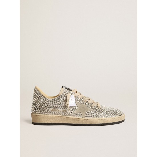Ball Star LTD with Swarovski crystals and gray suede star Ball Star LTD with Swarovski crystals and gray suede star