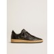 Ball Star in black nappa leather with black glitter star and suede heel tab Ball Star in black nappa leather with black glitter star and suede heel tab