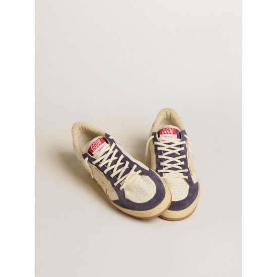 Ball Star LTD in nappa leather and suede with cream star and silver heel tab Ball Star LTD in nappa leather and suede with cream star and silver heel tab