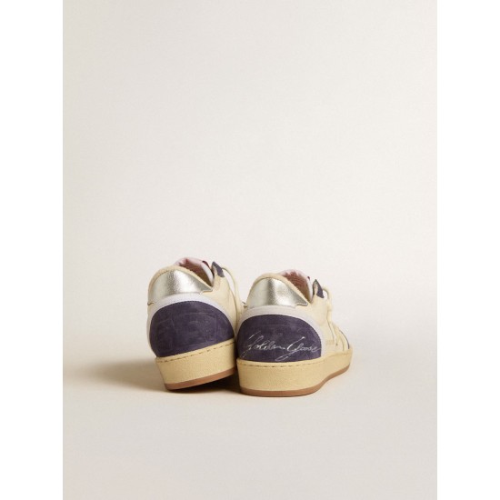 Ball Star LTD in nappa leather and suede with cream star and silver heel tab Ball Star LTD in nappa leather and suede with cream star and silver heel tab
