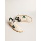 Women's Ball Star Wishes in white nappa leather with green leather star and heel tab Women's Ball Star Wishes in white nappa leather with green leather star and heel tab