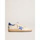 Women’s Ball Star Wishes in white nappa leather with bright blue star and heel tab Women’s Ball Star Wishes in white nappa leather with bright blue star and heel tab
