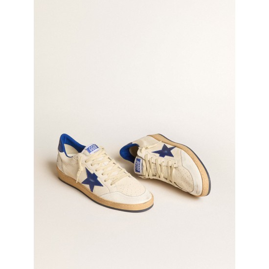 Women’s Ball Star Wishes in white nappa leather with bright blue star and heel tab Women’s Ball Star Wishes in white nappa leather with bright blue star and heel tab