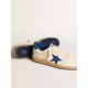Women’s Ball Star Wishes in white nappa leather with bright blue star and heel tab Women’s Ball Star Wishes in white nappa leather with bright blue star and heel tab