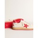 Women’s Ball Star Wishes in white leather with a red star and heel tab Women’s Ball Star Wishes in white leather with a red star and heel tab