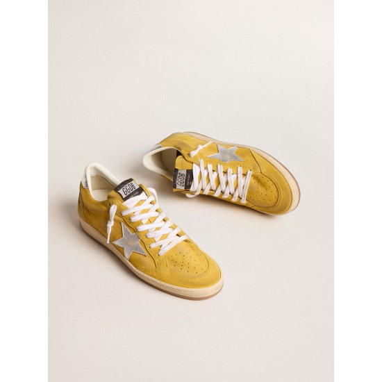 Ball Star in honey suede with silver leather star and heel tab Ball Star in honey suede with silver leather star and heel tab