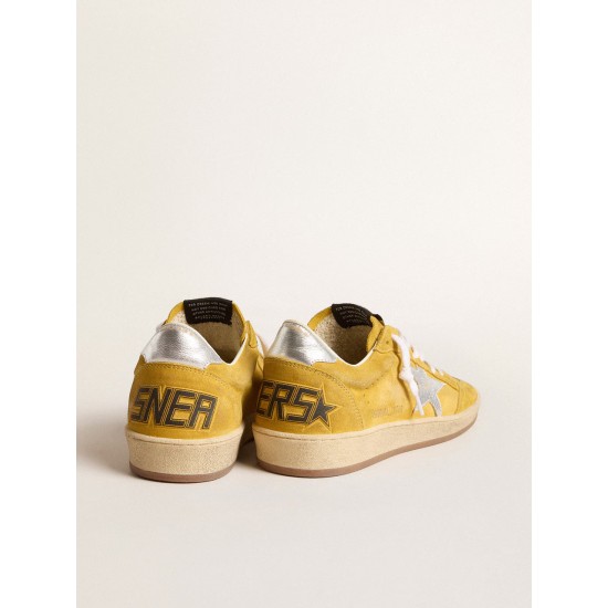 Ball Star in honey suede with silver leather star and heel tab Ball Star in honey suede with silver leather star and heel tab