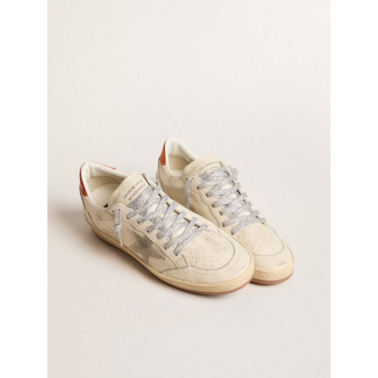 Ball Star LTD with ice-gray suede star and orange heel tab Ball Star LTD with ice-gray suede star and orange heel tab