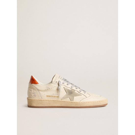 Ball Star LTD with ice-gray suede star and orange heel tab Ball Star LTD with ice-gray suede star and orange heel tab
