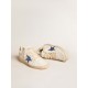 Ball Star with blue glitter star and dove-gray suede heel tab Ball Star with blue glitter star and dove-gray suede heel tab