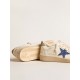 Ball Star with blue glitter star and dove-gray suede heel tab Ball Star with blue glitter star and dove-gray suede heel tab