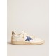 Ball Star with blue glitter star and dove-gray suede heel tab Ball Star with blue glitter star and dove-gray suede heel tab